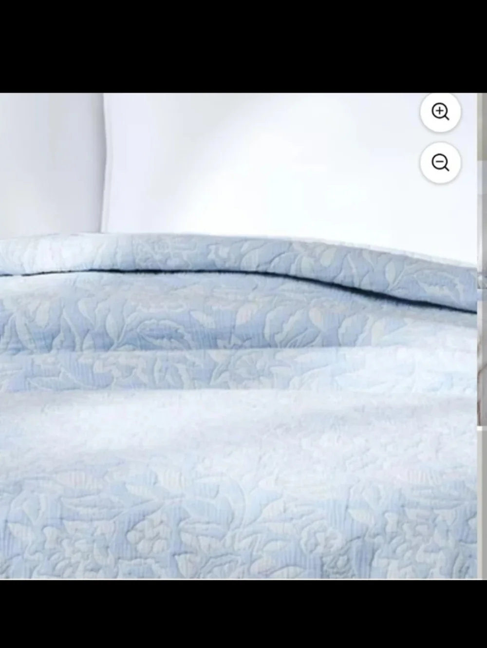 Better Homes & Gardens Blue Floral Matelassé Quilt Blanket Size Full/Queen